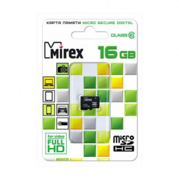 Карта памяти microSDHC MIREX 16GB (class 10) 13612-MC10SD16