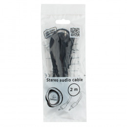 Кабель аудио Cablexpert CCA-404-2M, Jack 3.5(M)/Jack 3.5(M), 3pin, 2м, черный, пакет