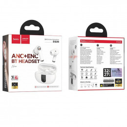 Наушники TWS HOCO EQ26 ANC+ENC ( с шумоподавлением) white (BT5.4)