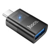 Адаптер OTG HOCO UA36B Type-C(m) вилка to USB(f) 3.0 розетка, чёрный
