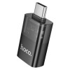 Адаптер OTG HOCO UA36B Type-C(m) вилка to USB(f) 3.0 розетка, чёрный
