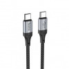Кабель HOCO X102 Type-C - Type-C, 60W, 1м, black (в оплетке вязаный) 1/31