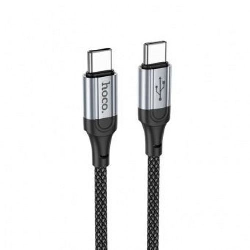 Кабель HOCO X102 Type-C - Type-C, 60W, 1м, black (в оплетке вязаный) 1/31
