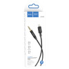 Кабель HOCO UPA19 AUX, Jack 3,5mm(m) - Lightning(m) , 1м,Black
