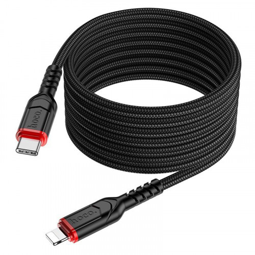 Кабель HOCO X59 Type-C - Lighting , 2м, (нейлон), black