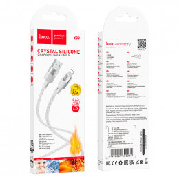 Кабель HOCO X99 USB - Lighting, 3A, 1м, (Силиконовый), Gray