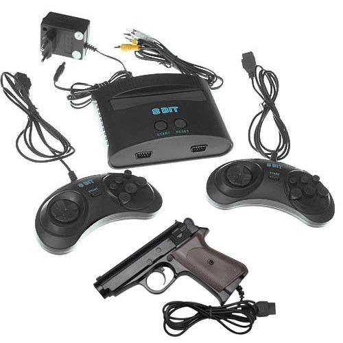Игровая приставка 8gamebit (300в1)+пистолет, коробка в стиле Фаворит