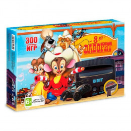 Игровая приставка 8gamebit (300в1)+пистолет, коробка в стиле Фаворит