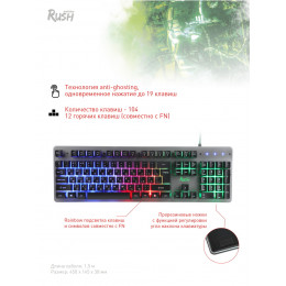 Клавиатура + мышь с ковриком + наушники SmartBuy SBC-777G-K