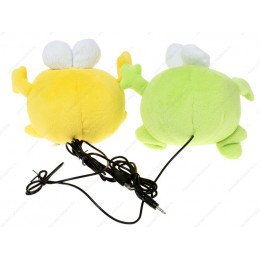 Акустическая система 2.0, MF-600 Dapper Frogs (2Втх2), USB, плюш, сувенир.