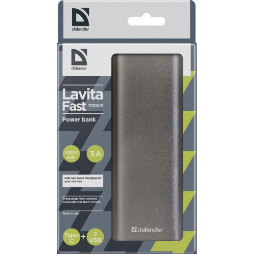 Внешний аккумулятор Defender Lavita Fast 12000B