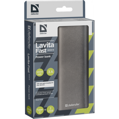 Внешний аккумулятор Defender Lavita Fast 12000B