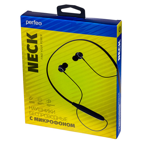 Perfeo «NECK» с микрофоном чёрные магнитное крепление