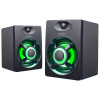 Perfeo «OREOL», колонки 2.0, мощность 2х3 Вт, USB, чёрные, Game Design, LED подсветка 7 цветов