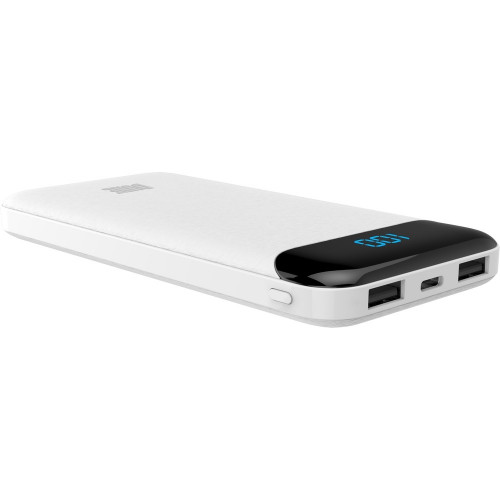 Perfeo Dune 10000mah/LED дисплей/In Type-C/Micro usb/Out Type-C 2.1А /USB 1 А, 2.1A/White