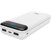 Perfeo Dune 20000mah/LED дисплей/In Type-C/Micro usb/Out Type-C 2.1А /USB 1 А, 2.1A/White