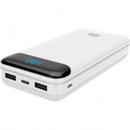 Perfeo Dune 20000mah/LED дисплей/In Type-C/Micro usb/Out Type-C 2.1А /USB 1 А, 2.1A/White