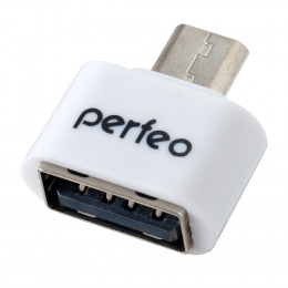 Perfeo PF-VI-O003 White adapter USB на micro USB c OTG белый