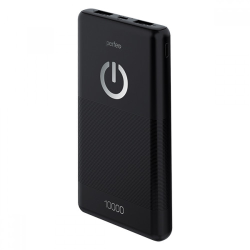 Perfeo Perfeo Powerbank 10000 mah + Micro usb /In Micro usb /Out USB 1 А, 2.1A/ Black