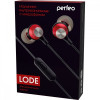 Perfeo Perfeo наушники внутриканальные металлические c микрофоном «LODE» красные/серебро (PF_A4633)