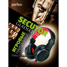 Perfeo SECUTOR чёрная 1,5 м, разъем 3,5 мм (4 pin), переходник