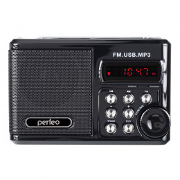 Perfeo Sound Ranger, УКВ+FM, MP3 (USB/TF), USB-audio, BL-5C 1000mAh, черный