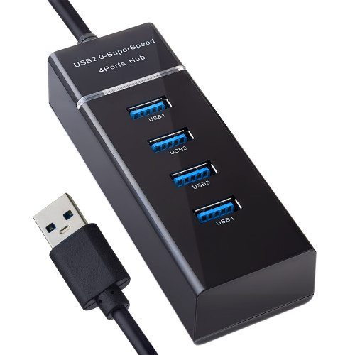 Perfeo USB-HUB 4 Port, 2.0 чёрный