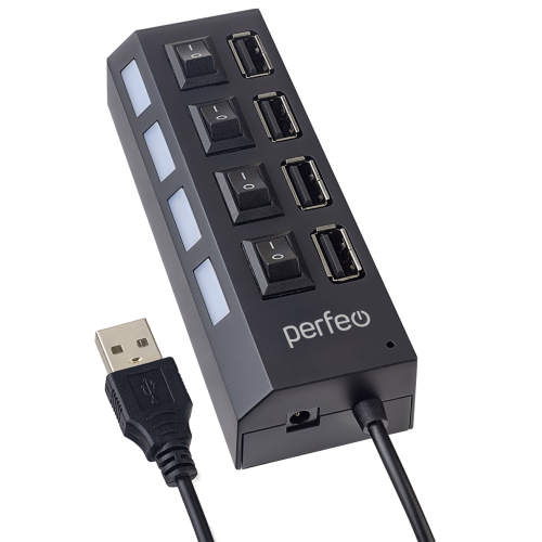 Perfeo USB-HUB 4 Port чёрный