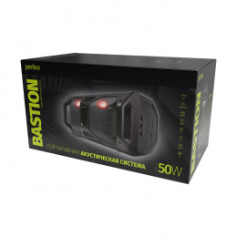 Perfeo «BASTION» 50W, EQ,USB, microSD, AUX, FM, MIC, TWS черная