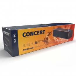 Perfeo «CONCERT» компьютерная колонка-саундбар, мощность 6 Вт, USB, "дерево", коричневый
