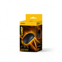 Perfeo «LUMP», оптическая 4 кнопки, DPI 800-1600, USB, чёрная