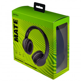 Perfeo «MATE» с микрофоном чёрные, AUX
