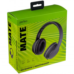 Perfeo «MATE» с микрофоном чёрные, AUX
