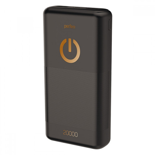 Perfeo Perfeo Powerbank 20000 mah + Micro usb /In Micro usb /Out USB 1 А, 2.1A/ Black