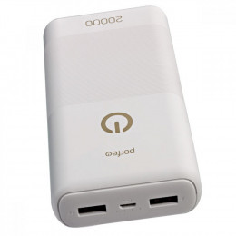Perfeo Perfeo Powerbank 20000 mah + Micro usb /In Micro usb /Out USB 1 А, 2.1A/ White