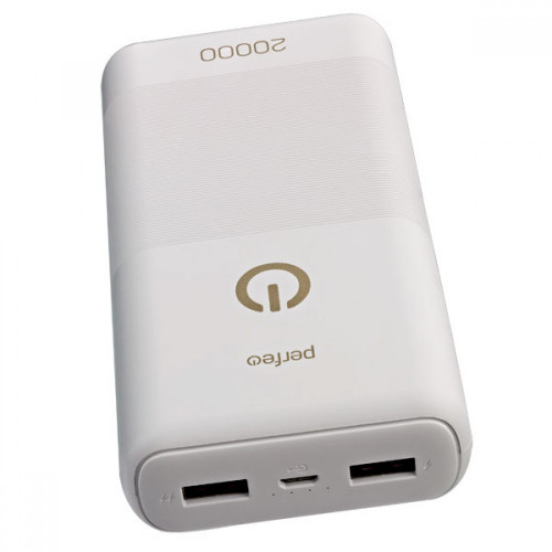 Perfeo Perfeo Powerbank 20000 mah + Micro usb /In Micro usb /Out USB 1 А, 2.1A/ White