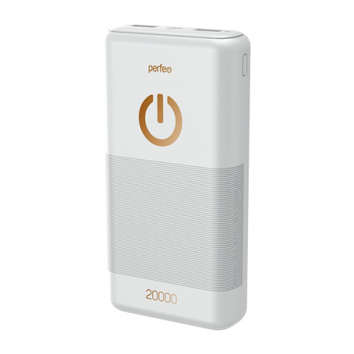 Perfeo Perfeo Powerbank 20000 mah + Micro usb /In Micro usb /Out USB 1 А, 2.1A/ White