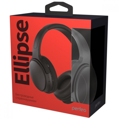 Perfeo Perfeo наушники полноразмерные беспроводные с микрофоном, MP3 плеером, FM, AUX ELLIPSE чёрные (PF_A4907)