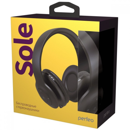 Perfeo Perfeo наушники полноразмерные беспроводные с микрофоном SOLE чёрные (PF_A4906)