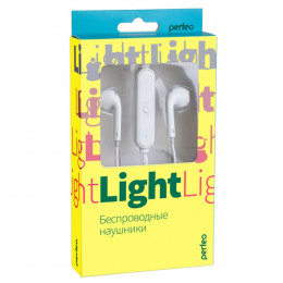 Perfeo Perfeo наушники внутриканальные с микрофоном беспроводные LIGHT белые (PF_A4309)