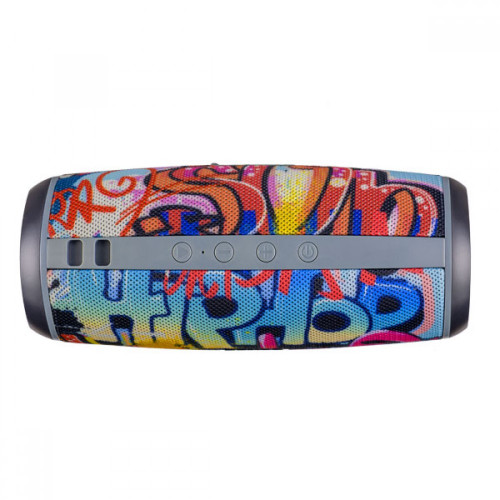 Perfeo  «HIP HOP» FM, microSD, USB, AUX, мощность 12Вт, 2600mAh, граффити