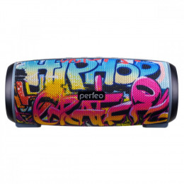 Perfeo  «HIP HOP» FM, microSD, USB, AUX, мощность 12Вт, 2600mAh, граффити