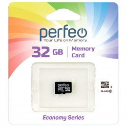 Perfeo Карта памяти Perfeo microSD 32GB High-Capacity (Class 10) w/o Adapter economy series