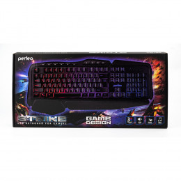 Perfeo Клавиатура «STRIKE» Multimedia, GAME DESIGN с подсветкой 3 цветов USB PF_A4390