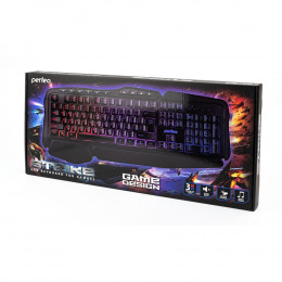 Perfeo Клавиатура «STRIKE» Multimedia, GAME DESIGN с подсветкой 3 цветов USB PF_A4390