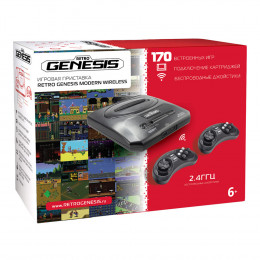 Игровая приставка Retro Genesis Modern Wireless + 170 игр + 2 беспроводных джойстика 2.4ГГц (модель: ZD-02A, Серия: ZD-00)