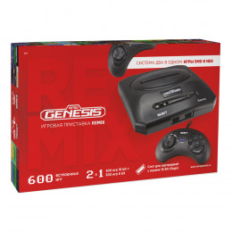 Игровая приставка Retro Genesis Remix (8+16Bit) + 600 игр (модель: ZD-05, Серия: ZD-00, AV кабель, 2 проводных джойстика)