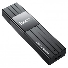 Картридер HOCO HB20 (USB3.0 -SD-microSD) черный