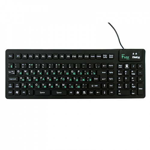 Клавиатура гибкая силиконовая Dialog KFX-03U (Black)