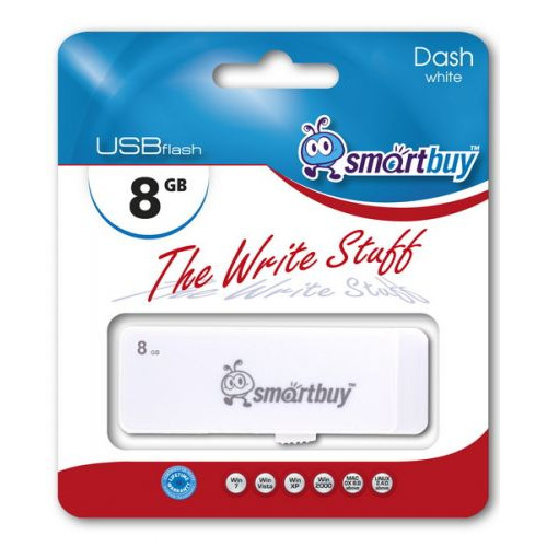 USB Flash SmartBuy Dash White 8GB (SB8GBDH-W)